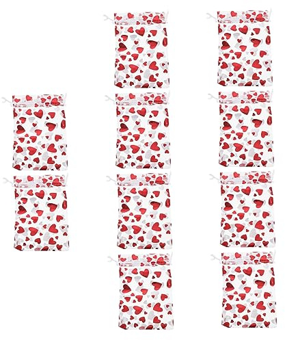 VERDANVERSE 1 Satz Organzasäckchen Mit Kordelzug Rote Geschenkbeutel Für Hochzeiten Partys Und Valentinstag Für Süßigkeiten Schmuck Und Kleine 50 Stück