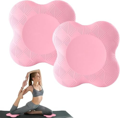 2 Pcs Yoga Knee Pad Cushion Extra Thick for Knees Elbows Wrist Hands Head Foam Yoga Pilates Work Out Kneeling pad(Pink)