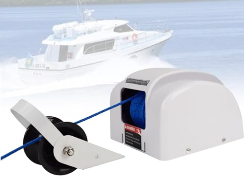Electric Winch 12V for Boat - Automatic with Remote & Wired Switch, 318kg Capacity for Pontoon and Deck Use