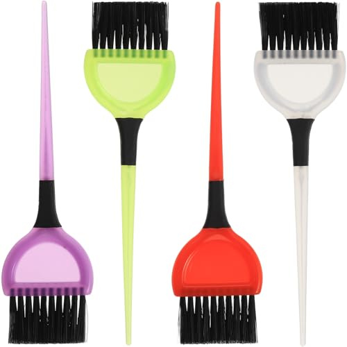 Healifty Pincel para Teñir Cabello y Peine para Coloración 4 Unidades Tamaño Medio Cerdas Flexibles Profesionales para Hombres y Mujeres Uso en Peluquería y Hogar