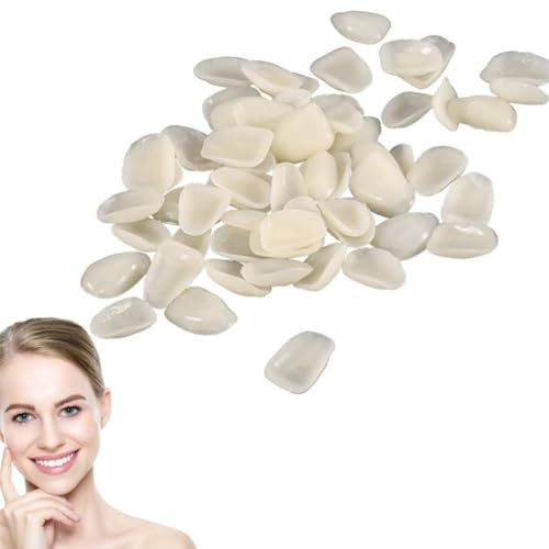 100PCS Dental Temporary Tooth,Missing Tooth Replacement Kit,Veneers Teeth,Crown Repair Kit,T-ooth Caps for Broken Teeth,Natural and Effective,Comfortable,Support Confident Smile(for Front Teeth)