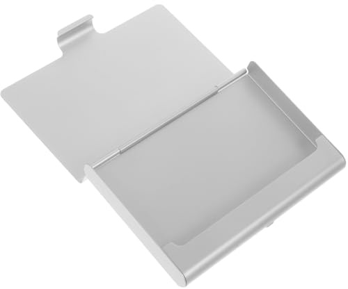 Alipis Porta Biglietti da Visita in Lega di Alluminio Argento, Organizer da Scrivania Capiente e Resistente, Contenitore per Carte da Ufficio e Viaggi, Scatola Porta Biglietti da Visita