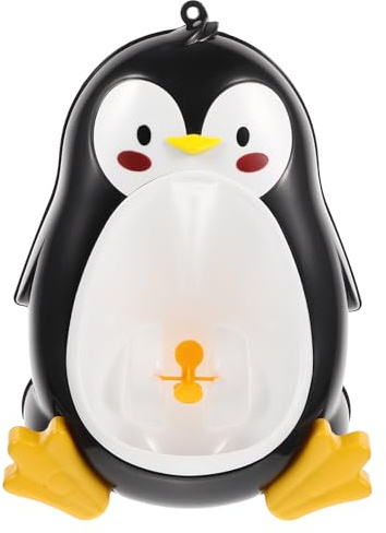 ELEOUTI Orinatoio a Forma di Pinguino da Montare a Parete, Vasino da Allenamento per Ragazzi da 1 a 6 Anni, Compatto e Facile da Pulire per Casa e Asilo