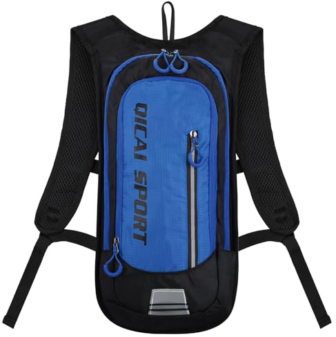 Outplea Ultraleicht Fahrradrucksack Damen Herren, 10L Klein Mountainbike Rucksack MTB, Wanderucksack für Radfahren Skifahren Laufen, Blau
