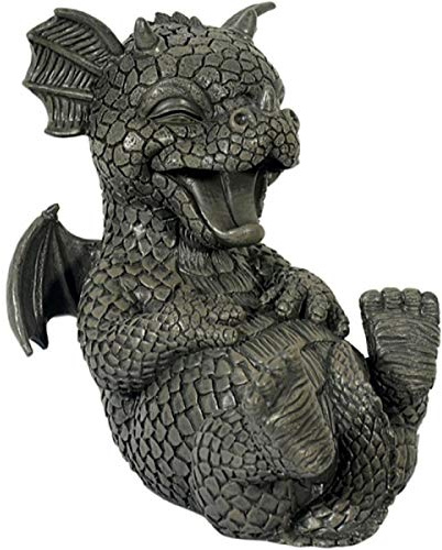 Unbekannt Gartenfigur Gartendrache - Modell Witzbold - Fantasy Figur Deko Drache Garten