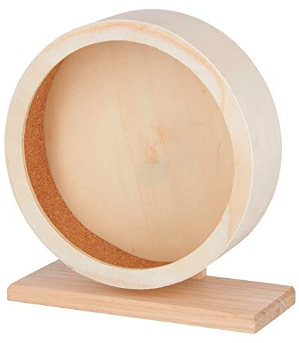 Kerbl Pet Hamsterlaufrad aus Holz, Ø 29cm, mit Korklauffläche, geschlossen; sicher, krallenschonend, geräuscharm, ideal für Hamster, andere Kleinnager