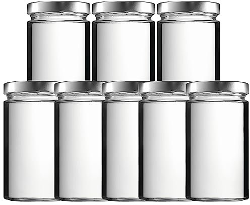 mikken 8 tarros de conservas de 700 ml con tapón de rosca, sin PVC, incluye embudo