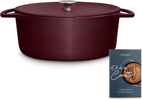 SPRINGLANE Cacerola de hierro fundido redonda, Cocotte Clara - rojo, ronda, 28cm, 6l