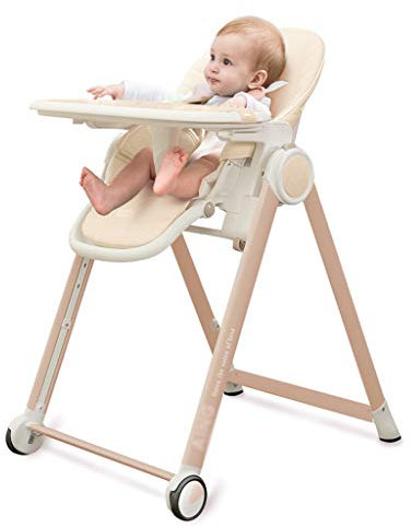 DUWEN Trona Silla para niños Silla de Comedor para niños Silla Alta de Metal Mesa de Comedor Multifuncional Plegable Asiento Infantil Asiento reclinable