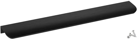 SOTECH 10 x Möbelgriffe Blankett Tommy schwarz gebürstet | 300 mm Hinterschraubgriffe für rückseitige Montage inkl. Befestigungsschrauben