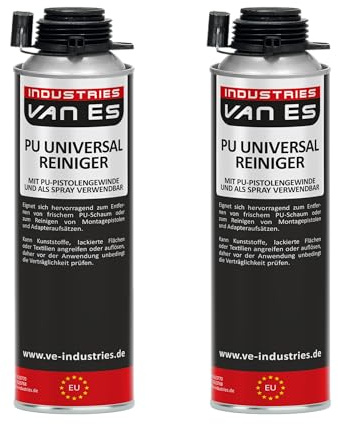 VE-INDUSTRIES PU-Universalreiniger | Schaumreiniger für PU-Schaumpistolen | Pistolenreiniger | Reinigungsmittel | Ventile & Oberflächen | 500ml (2)