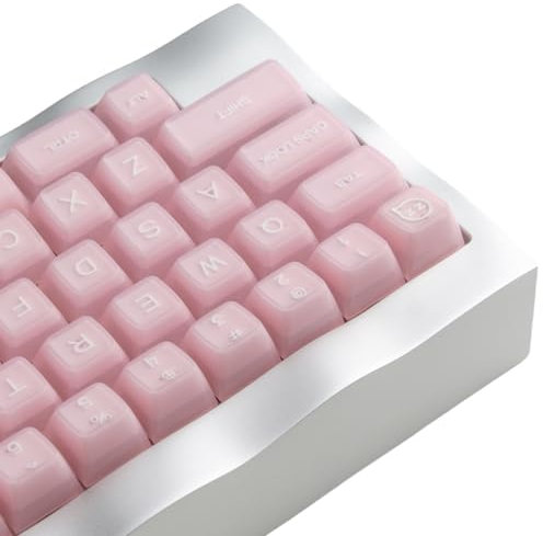 REDQIN Keycap Set Pink Jade 160 Keys RSA Profile PBT Keycaps Double Shot Translucent Custom Keycap Set for Mechanical Gaming Typing Keyboard