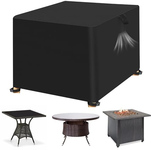 YYDSLEE Telo di copertura per mobili da giardino, in tessuto Oxford 420D, impermeabile, con aperture di ventilazione, antivento, resistente all'inverno, per gruppi di sedie, tavoli da giardino, mobili