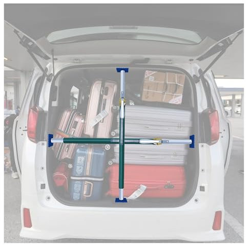 MZZKFC Ladung Bar 4 6 7 FT Teleskop-Ladungsstabilisator Mit Anti-Rutsch-Pads, Längenverstellbare Ratschen-Ladungsstange, Ladestange Für Anhänger/LKW/LKW(Pack of 2,78.7-93.7 in)