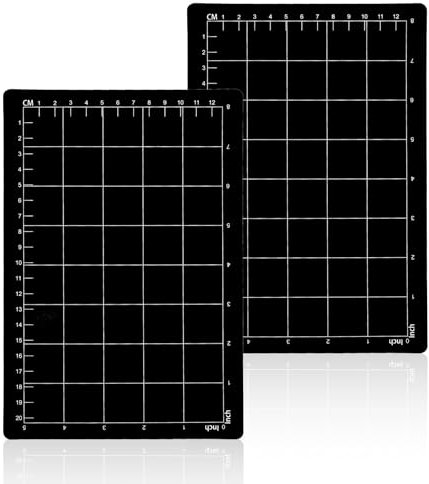 2 Stück Stanzunterlagen, Magnetische Schneidematten mit 22,6 x 15,3 cm Raster Magnetische Unterlegscheiben mit Zoll und Zentimeterskala Magnetische Blätter für Stanzmaschinen