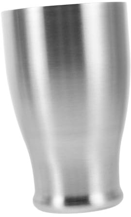 EXHUMKY Bicchiere Inossidabile Per Ristorante e Casa Tazza Elegante e Resistente Per Bevande Calde e Fredde Perfetta Per Bbq e Eventi Acciaio Colore Argento