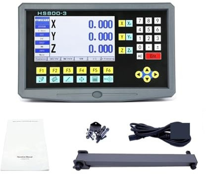 Digitale Linearskala LCD Kit COMPLICT SET 3 Axis Fräsen Drehen Drehen Drehen Drehmaschine Mühle Machine Digitalanzeige und Linearskala Encoder für Fräsmaschinen, Drehmaschinen, Montagezubehör(LCD DRO)