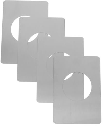 CANIGHT 4pcs Ball Piece Back Cover Strike Filler Plate Cylinder Knob Hole Cover Filler Plate Lever Latch Protector Plate Flip Latch