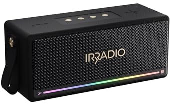 IRRADIO IR-M6 Classic, Cassa Bluetooth portatile, 40W, Doppio Woofer e Tweeter, Grado di impermeabilizzazione IPX7, Illuminazione LED RGB, Funzione True Wireless Stereo, Compatibile formati MP3 e WA