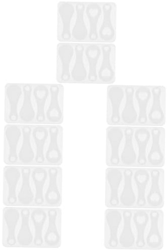 Tofficu 5 Ensembles Moule À Jetons De Caddie pour Bricolage Décoration Forme De Jeton pour Porte Clés Accessoires Uniques 2 Pièces * 5