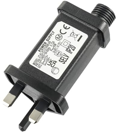 SIGANDG 31V 6W Transformer Plug IP20 Power Supply Adapter with 8 Lighting Modes, Timer and Memory Function for Christmas Tree Lights, Icicle Lights, Fairy Lights, Colourful Lights, Flashing Lights