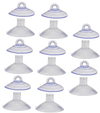 FUTUREORYY 16PCS Transparent PVC Cat Window Hammock Suction Cups Replacement Kit Heavy Duty Round Suction Cups with Cross and Ring Fit for Cat Perches Beds and Hammocks Easy Repair