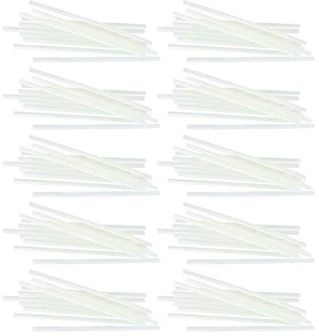 100 stick di colla a caldo, 7 x 200 mm, barra adesiva a caldo per riparazioni artigianali fai-da-te, stick di colla in resina trasparente per arti e mestieri, abbigliamento,