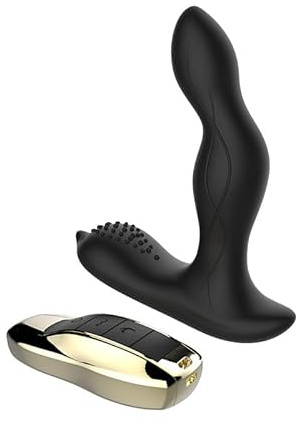 Vibrador de Prostata para Hombre, Estimulador de Prostata, Vibrador Anal, con 10 Thrusting Y Modo de Vibración, Calefacción, Dilatador Anal, para Hombres, Mujeres, Parejas