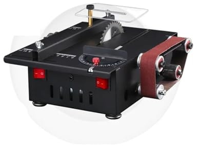 Sega da Banco, Mini sega da tavolo multifunzionale, macchina da taglio, sega a catena for lavorazione del legno, levigatrice a nastro