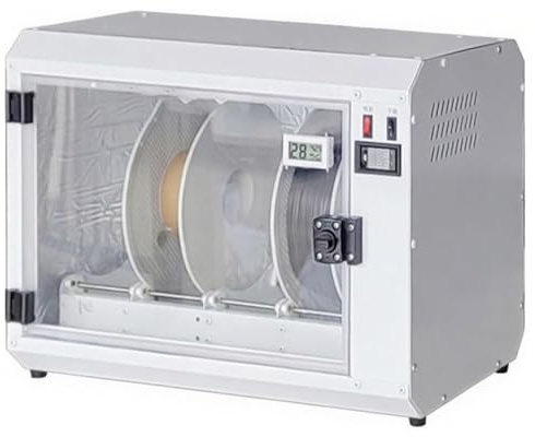 NGARY Deshidratador De Filamentos De 4 Carretes, Horno De Secado De Filamentos para Impresora 3D con Termómetro/higrómetro, Circulación De Aire Caliente De 360°, para ABS, PLA, PA, PC, PCL, PETG
