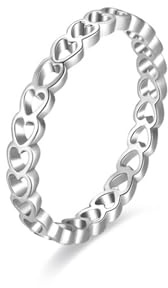 Epinki 18 Karat Gelbgold Trauringe Echte Goldschmuck, Herz Verlobungsring, Hochzeitsring Platin PT950, Gr.47-65