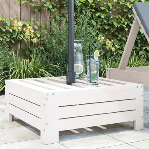 Housse de pied de parasol en pin massif, housse de pied de parasol en bois comme table d'appoint pour terrasse, terrasse et terrasse de piscine