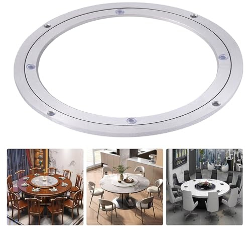 Drehlager aus Aluminiumlegierung 360° Drehbares Robuster Drehteller Kugellager 25,4 cm Drehtellerlager Drehplatte für Runder Esstisch Drehscheibe für Tischplatte Kuchendekoration Servieren von Messen