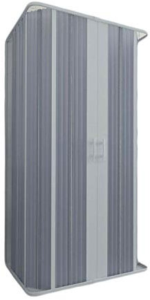 Cabine de douche 3 côtés en Plastique pvc 80x80x80 h 185 mod. Flex avec ouverture centrale