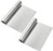 Viktorwan 2 Pack Stainless Steel Food Scraper and Chopper Large Griddle Spatula Kitchen Tool Gadget,Multi-purpose Kitchen Utensil for Dough, Cake, Pizza
