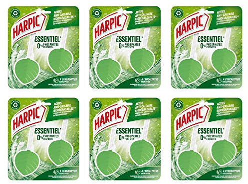 Harpic WC-Blöcke, umweltfreundlich, gegen Kalk, Eukalyptusduft, 2 Stück