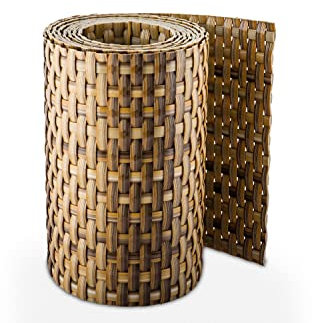 PE - Rattan Matte 300x90 cm Balkonsichtschutz, Sichtschutzmatte, Fb. 08 beige/braun Top Qualität ! 3 Meter Matte