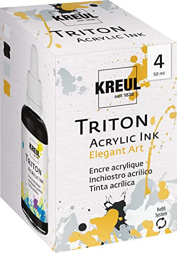 Kreul Triton Acrylic Ink 50 ml 4er Set Elegant Art Textilfarbe