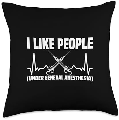 I Like People Under General Anesthesia Scalpel Surgery Throw Pillow