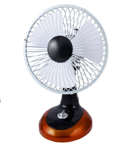 Ruilogod PC portátil portátil con motor giratorio mini ventilador tono de cobre negro w Cable USB