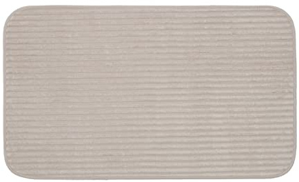 Gözze - Rutschfester Weicher Badeteppich, 100% Polyester, 50 x 70 cm - Taupe