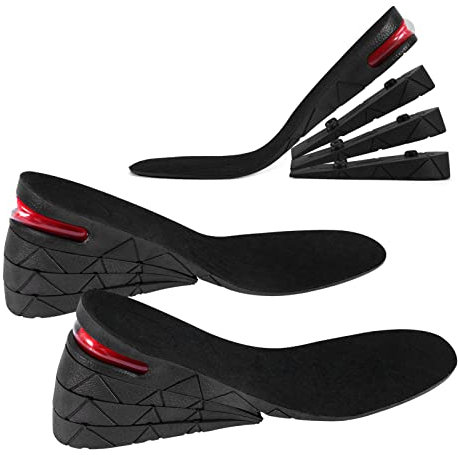 Joycabin 4 Schicht Schuheinlagen Erhöhung, Höhe Erhöhen Einlegesohle Kissen Höhe Heben Verstellbaren für Frauen Männer Unisex Bequeme Einlegesohle (3-9cm)