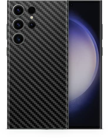 TF Skins Film de protection arrière ultra fin compatible avec Samsung Galaxy S23, protection contre les rayures (noir carbone)