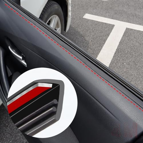 AUTOXBERT 4M Car Window Seal Weather Stripping V Shape Rubber Seal Strip | Waterproof Anti Noise Car Front Rear Window Trim Edge Moulding Weatherstrip for Cars, Rvs, Trucks