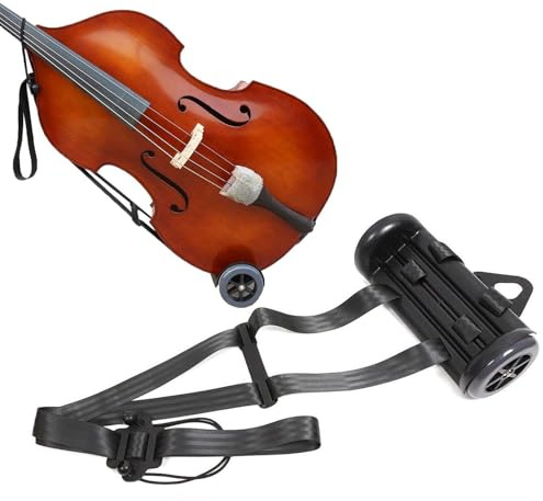 Portable Upright Double Bass Cart Wheel Transport Carry String Bass Carts for Any Size Bass from 1/10 To 4/4 Works Indoors & Outdoors