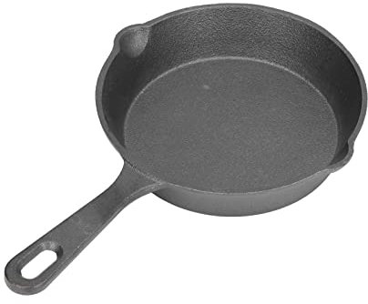 OQHAIR Sartén Antiadherente, Mini sartén de Hierro Fundido de 14 cm de diámetro, sartén Antiadherente de Fondo Plano para Cocina doméstica
