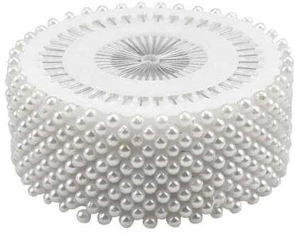 480 Nähnadeln, Nähnadeln, Stecknadeln mit rundem Kopf, Nadeln mit buntem Kugelkopf, Anstecknadeln zum Dekorieren, Schleifennadeln, Stecknadeln für Hochzeiten (weiß -101B)