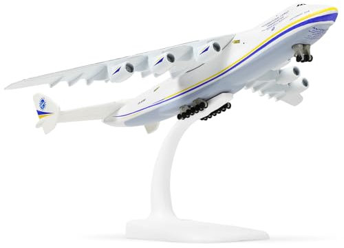 NUOTIE Antonov AN-225 Mriya 1/400 Diecast Metall Flugzeug Modellbausatz Militärtransport Flugzeugmodell mit Ständer für Sammlungen oder Geschenk (Ukrainische Malerei)