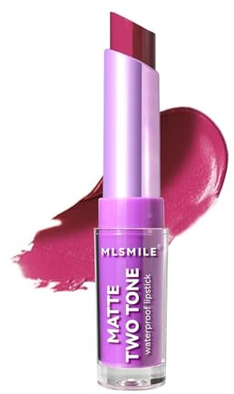 2 in 1 Lippenstift, zweifarbig schimmernder Lippenstift Perlglanz Samt Feuchtigkeitsspendend Nicht klebender Lippenbalsam Gradient Bite Lip Lipstick High-Pigment Color Lipliner Lip Gloss(07#)