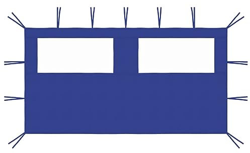 CIADAZ Pavillon-Seitenwand mit Fenstern, Seitenteile Pavillon, Partyzelt Seitenteile, Seitenwände Für Pavillon, Pergola Seitenwand, 4x2 m Blau